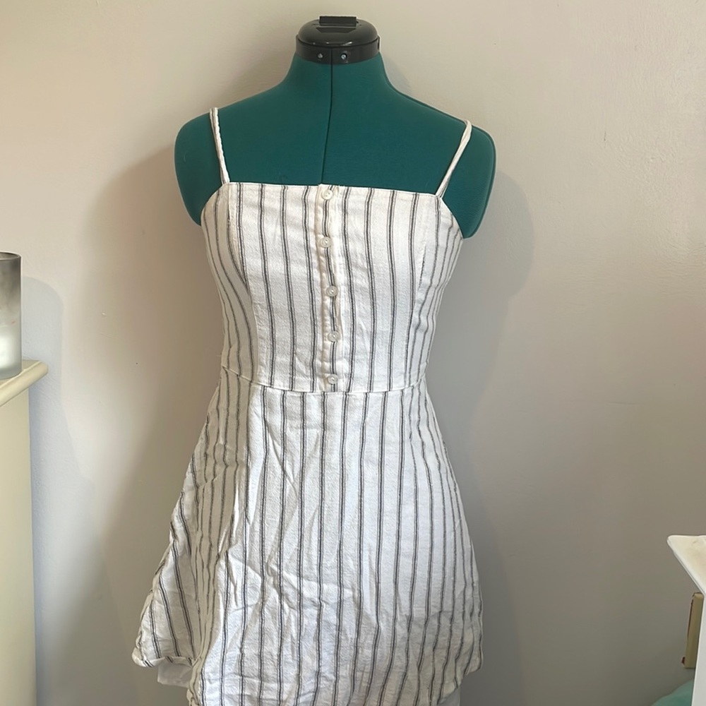 white & grey striped summer dress!